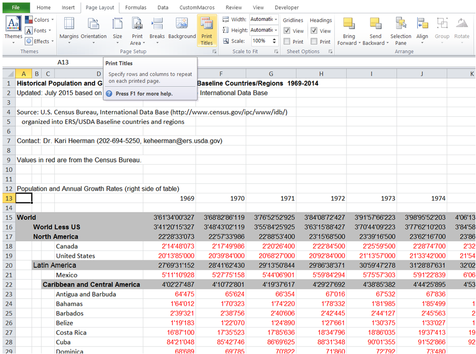 excel add footer with automatic page numbering