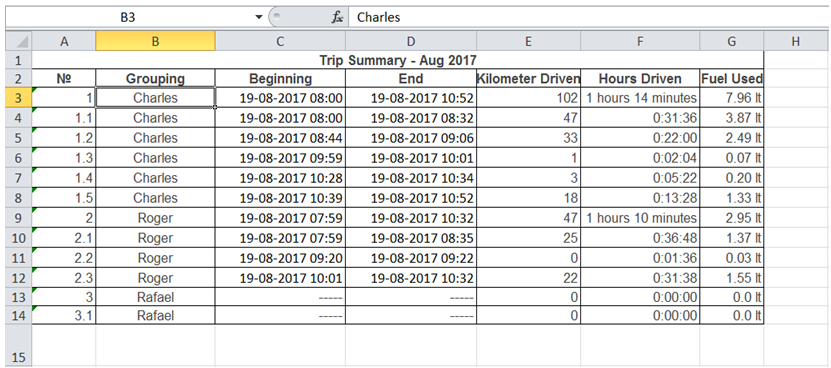 excel showing total only hiding detail rows