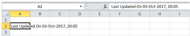 excel vba add timestamp after macro execution
