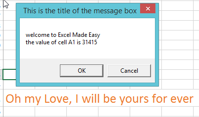 message box answer