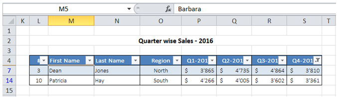 excel filter with condition