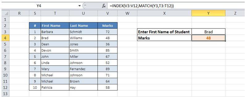 excel find field value for specific value