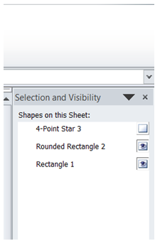 excel hide specific shape from worksheet