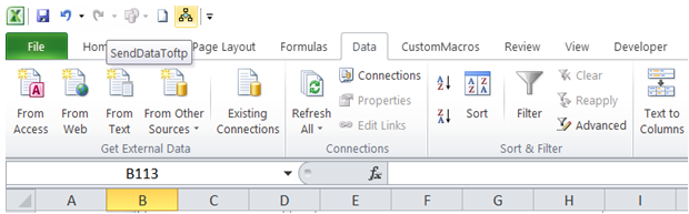 excel quick access to macro ribbon