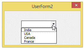 excel vba form events