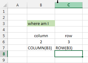 column row function