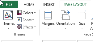 Excel Page Layout Theme Menu