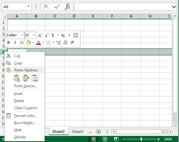 rows in excel